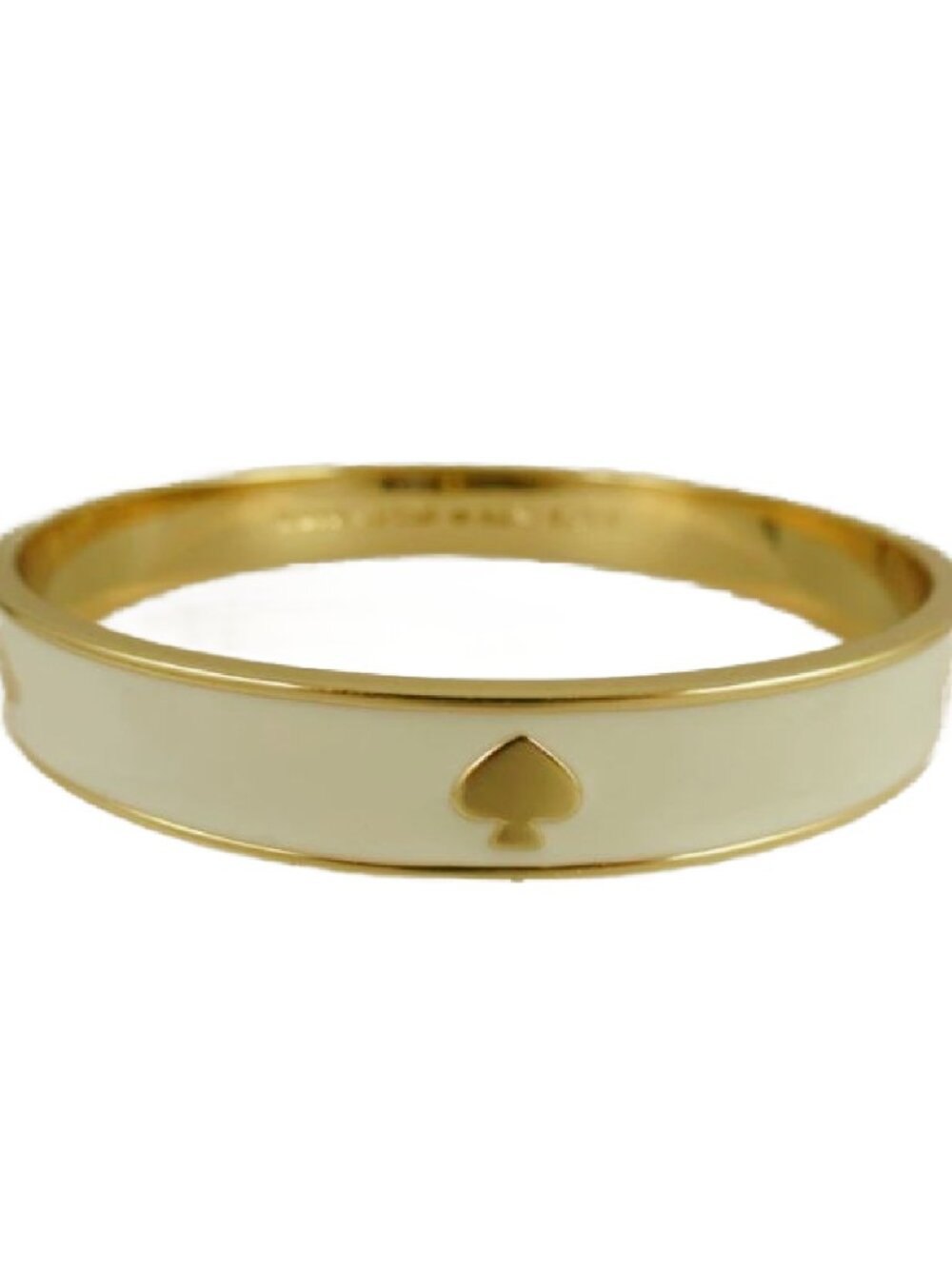 Kate Spade Enamel Bangle Bracelet with Gold Spade Accents